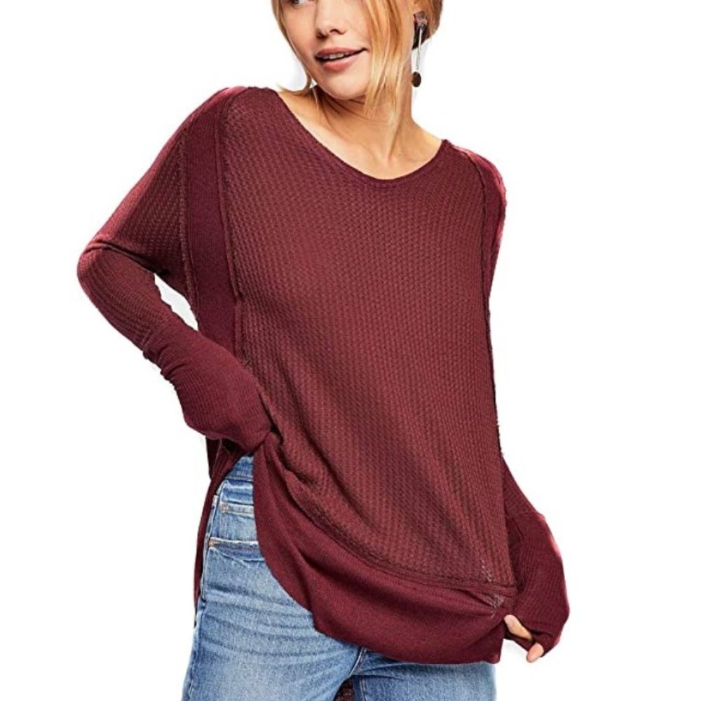 Free People Catalina Thermal Top - Plumberry - XS